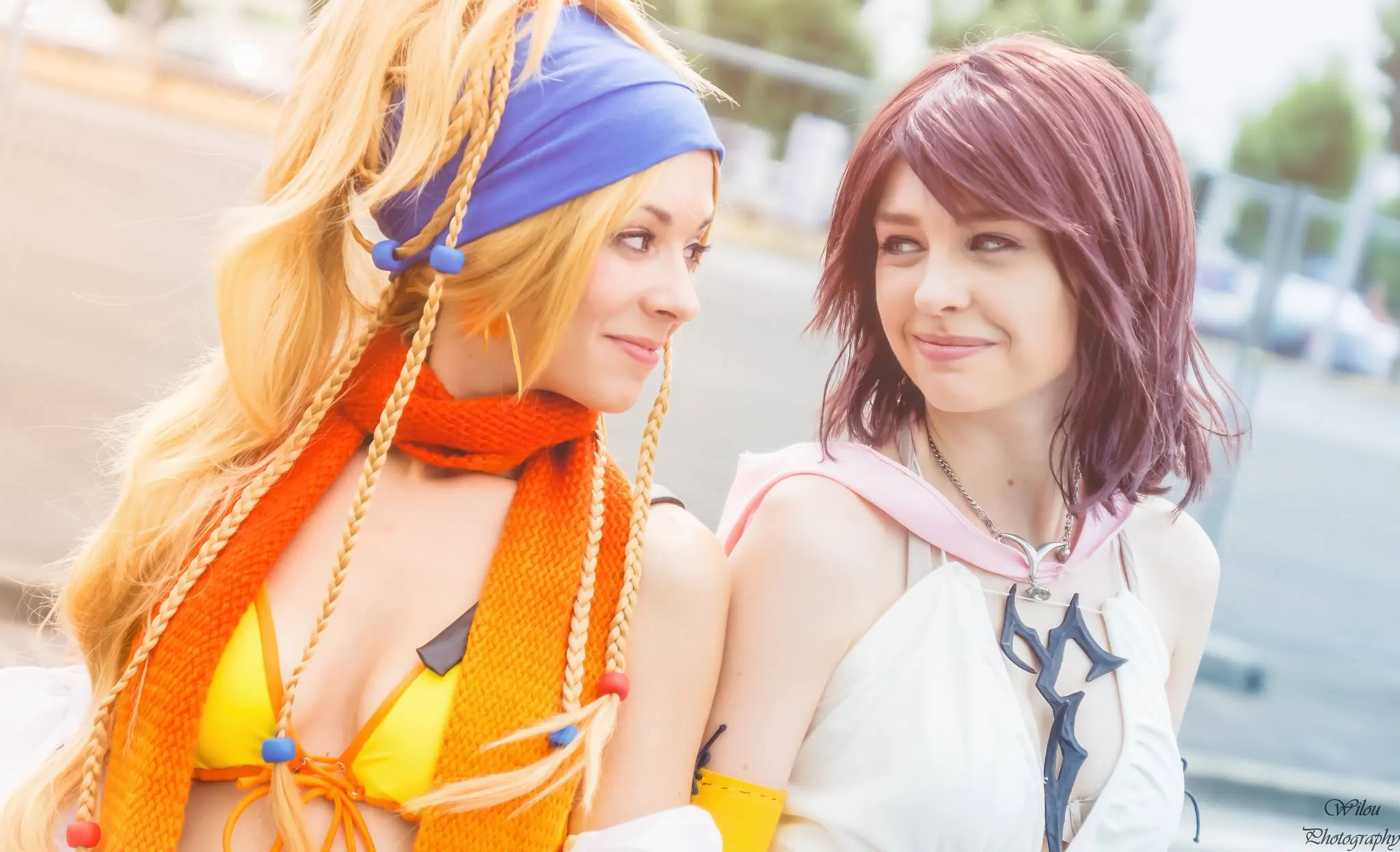 Rikku and Yuna together, handmade Final Fantasy X-2 costumes, cosplay Ryuu Seika 2015